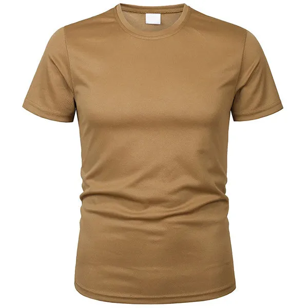 T-Shirt Militaire Homme Marron